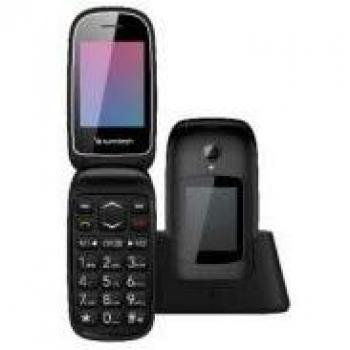 Sunstech CELT22 - Teléfono móvil Senior con Tapa Tipo Concha, Doble Pantalla, Grandes Teclas y botón SOS. Integra Dual SIM, cámara y conexión Bluetooth Personas de Edad Avanzada. Color Negro