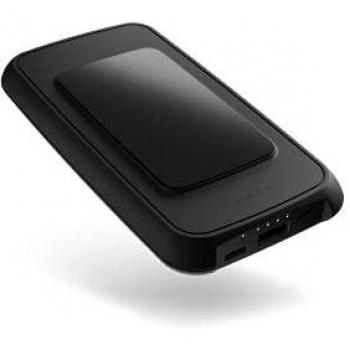 ZENS Qi Certificado Powerbank inalámbrico con una Superficie Adhesiva Capacidad de 4500 mAh, Recargable inductivo - Funciona con Todos los Dispositivos de Carga inalámbricos