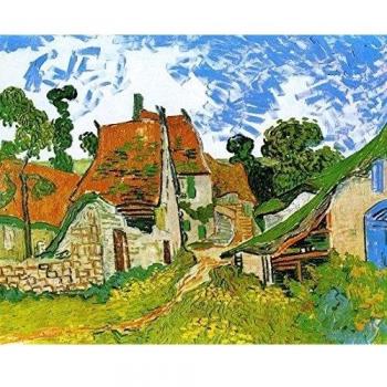 Legendarte Cuadro Lienzo, Impresión Digital - Calle De La Aldea En Auvers Vincent Van Gogh, cm. 80x100 - Decoración Pared