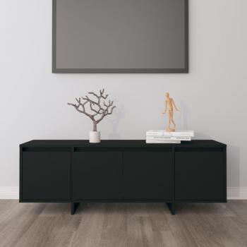 Gabinete para TV de aglomerado negro 120x30x40,5 cm
