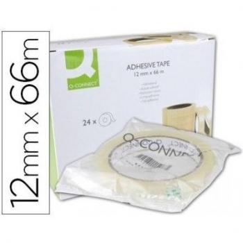 Q-Connect - Cinta adhesiva 66 mt x 12 mm encelofanada