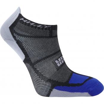Hilly Twin Skin Calcetines de Running para Hombre, Hombre, Color Black/Electric Blue/Grey, tamaño Large
