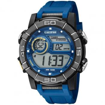 Reloj Calypso X-trem K5818/2 para Hombre con Caja de Caucho Azul Multicolor