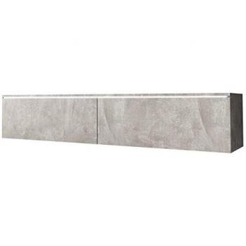 Mueble TV Sarasota 120, Hormigón con LED, 2 Puertas, 140x30x33cm