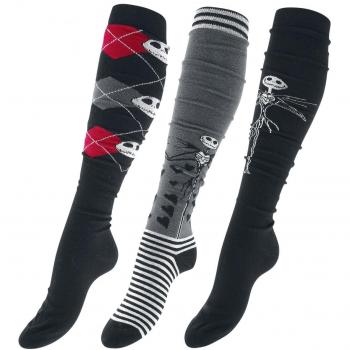 The Nightmare Before Christmas Pesadilla Antes De Navidad Jack Skellington Mujer Calcetines hasta Rodilla multicolor EU 39-42