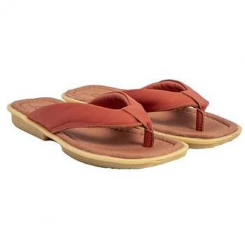 Sandalias planas de piel para mujer El Naturalista Makisu N5931 en naranja, 1-3 cm, casual, talla 38