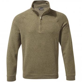 Craghoppers Norton Norton - Camiseta de Forro Polar para Hombre con Media Cremallera, Hombre, Color Greenwich Green Marl, tamaño Medium