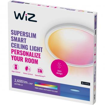 Plafón LED WiZ SuperSlim RGBW Ø42cm Blanco 2450lm