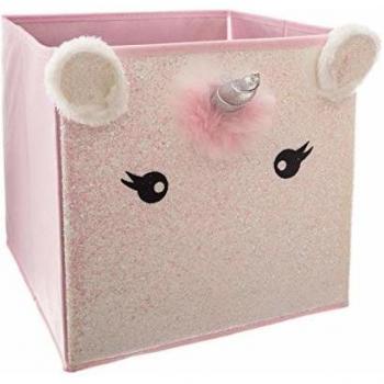 Caja de Almacenamiento Infantil Unicornio Rosa