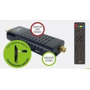 Decodificador TDT i-ZAP T406 HD DVB-T2 H.265 HDMI Negro con Control Remoto