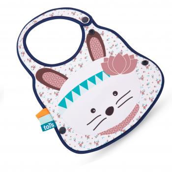 2 EN 1 Babero/guarda biberón neopreno · conejita