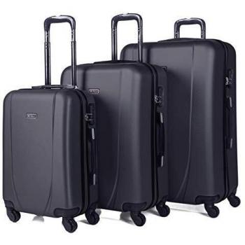 ITACA - Juego de Maletas de Viaje Ligeras 3 Pzs. Set Trolley ABS 4 Ruedas