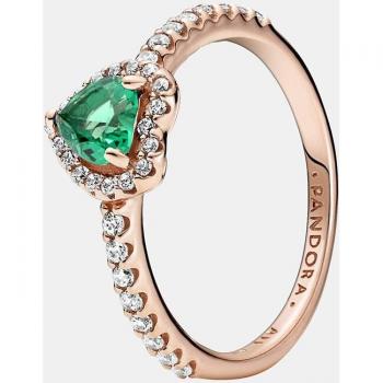 Anillo Corazón Brillante Elevado de Cristal y Circonitas en Oro Rosa de 14K - Pandora Timeless