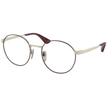 Armazones para Mujer Prada PR 50ZVD Asian Fit 09P1O1 Borgoña con Lentes Recetadas 51