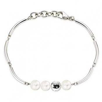 Pulsera Mujer Morellato SADX12 - Amplia Gama de Joyería, diseño elegante y moderno, fabricada en acero inoxidable, cierre de seguridad, detalles en cristal, resistente al agua, ideal para uso diario y ocasiones especiales