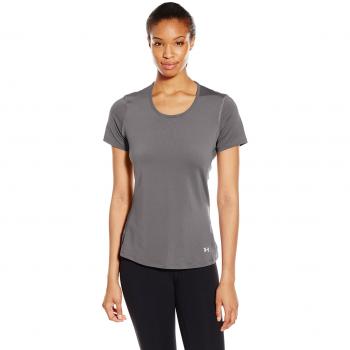 Under Armour UA HG CoolSwitch SS Camiseta de Manga Corta, Mujer, Gris Grafito, XS