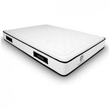 Duérmete Online Premium-Colchón Viscoelástico Cocoa Reversible | Altura 20cm | Tratamiento Sanitized, Espuma, Blanco, 90x200