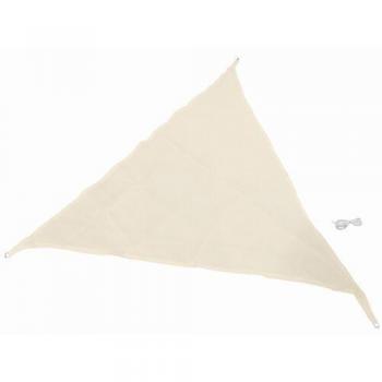 Parasol Triangular Poliéster Crema 4.9 Metros