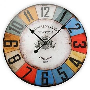 Versa Melun Reloj de Pared Silencioso Decorativo para la Cocina, el Salón, el Comedor o la Habitación, , Medidas