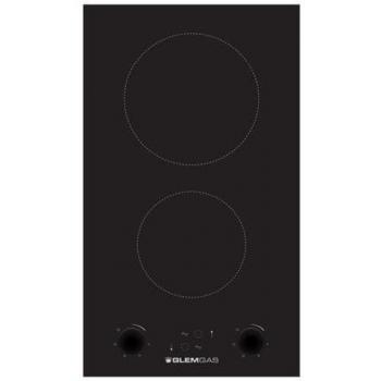 Domino Vitrocerámica Integrado 29 cm 3000W Negro Glem Gas GTH32K01