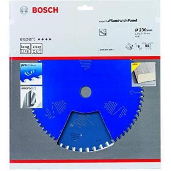 Disco de Sierra Circular Bosch Expert para Panel Sandwich 230x30-48, 2608644368, características: diámetro de 230 mm, agujero de 30 mm, número de dientes 48