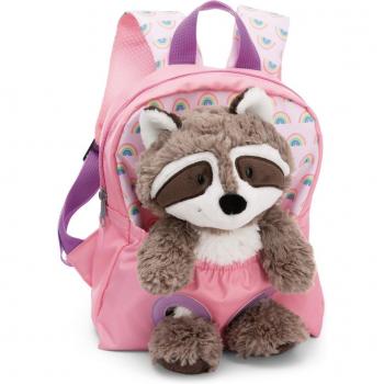 Mochila + Peluche NICI Mapache Travel Friends
