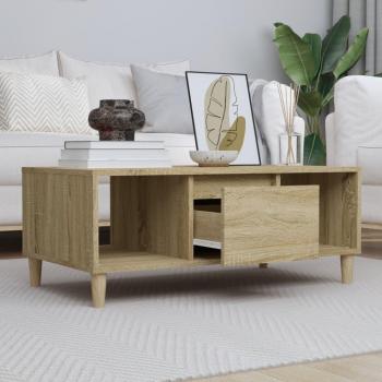 Mesa de centro madera contrachapada 90x50x36,5 cm en color Blanco y Negro, acabado brillante, ideal para salón o comedor, también conocida como Mesita de Salón o Mesa Auxiliar