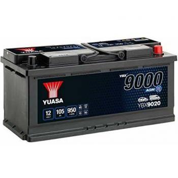 Batería Yuasa YBX9020 AGM 12V 105Ah 950A Start-Stop Plus