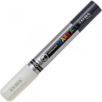 Rotulador Lyra Graduate Mark All Blanco 2mm a Base de Agua