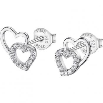 Pendientes Corazón Plata Basics - Mujer