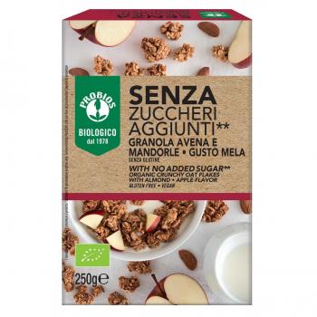 Granola Avena y Almendras Sabor Manzana Sin Azúcar 250g