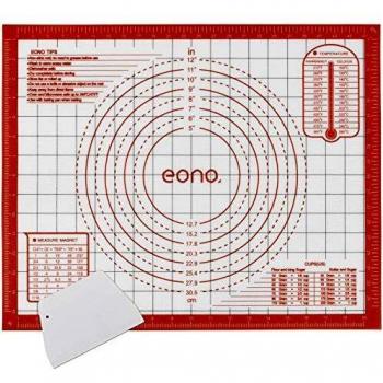 Amazon Brand - Eono Tapete de Silicona para pastelería - Extra Grueso Tapete para Hornear y Amasar Antiadherente, Esteras de repostería Reutilizable, para Pizza Pasta Torta Pan - 50 x 40 cm