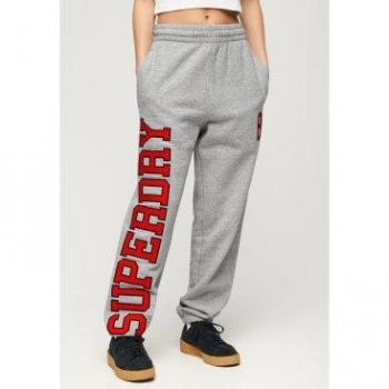 Pantalón Jogger Boyfriend College Gris de Superdry para Mujer
