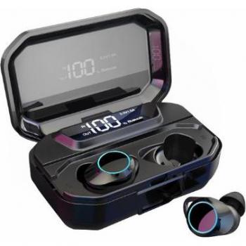Auriculares Inalámbricos Deportivos G02 TWS Bluetooth 5.0 IPX7 Resistentes al Agua con Micrófono y Caja de Carga Power Bank de 3500mAh para Huawei