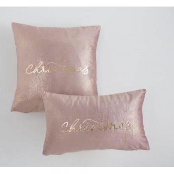 Pack 2 Fundas de Cojín Terciopelo Or Rose 45x45 + 50x30 cm - Decoración Navideña