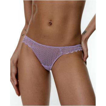 Tanga Binia - Regal Orchid - M, Tanga de encaje semitransparente Black Limba