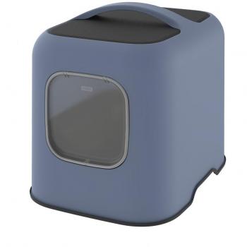 Rotho My Pet Arenero para Gatos Eco Biala con Asa, Azul Horizon, 51 x 39,5 x 44,3 cm
