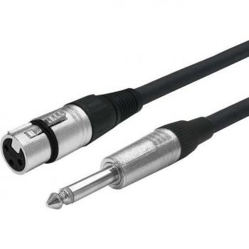 Cable de Audio Vivolink XLR F a Jack Estéreo 6.35mm de Alta Calidad (1 m, Negro)