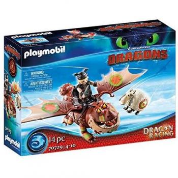 PLAYMOBIL DreamWorks Dragons 70729 Dragon Racing: Barrilete y Patapez, A partir de 4 años
