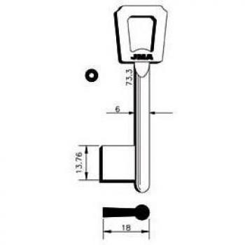 LLAVE EN BRUTO GORJA LATON 17G