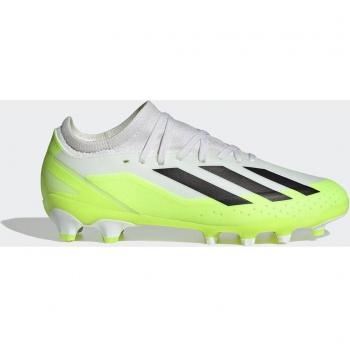 Bota de Fútbol Adidas X Crazyfast.3 MG Junior en Blanco, Negro y Fluor