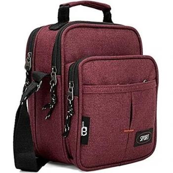 Eleccio Bella Bandolera Bolso Impermeable con Bolsillo con Asa Multiuso Hombre 3.9 Litros