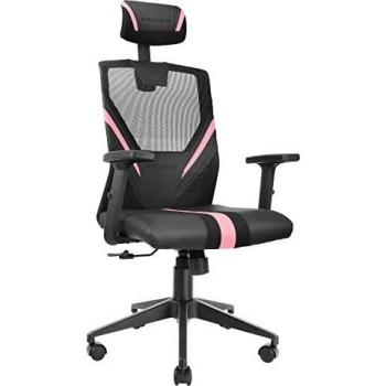 Mars Gaming MGC-ERGO Rosa, Silla Gaming Ergonómica, Malla Transpirable, Soporte Ajustable Cervical