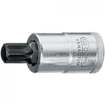 Llave de vaso destornillador 1/2 XZN M6, longitud 55 mm, Gedore INX 19 6