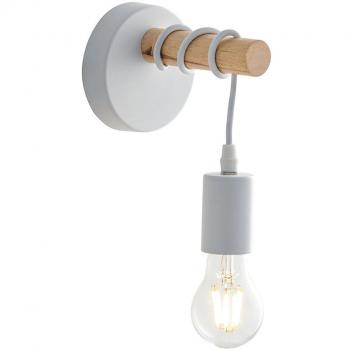 Aplique de pared Pino Arizona 18 cm, blanco, E27