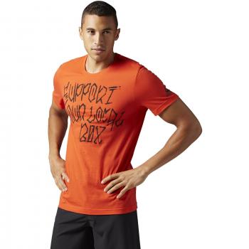 Reebok Rcf Sylb Tee Camiseta, Hombre, Naranja