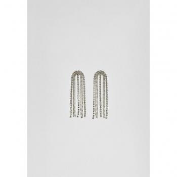 Grey Diamanté Cascade Earrings