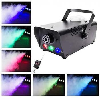 Máquina de Niebla, UKing 500W Máquina de Humo con Discoteca RGB LED Luces y Mando a Distancia para DJ Disco Boda Fiestas