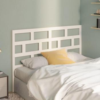 Cabecero para cama de madera maciza de pino blanco 156x4x100 cm