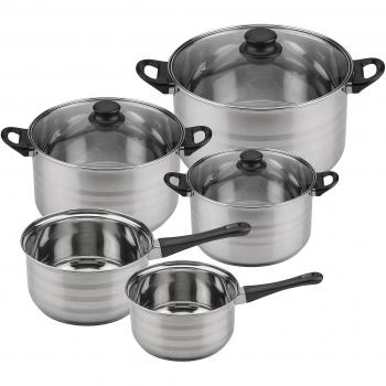 San Ignacio Diva Premium Q2376, Ustensilos de Cocina, Acero Inoxidable, Plata, 28 cm, Paquete de 8